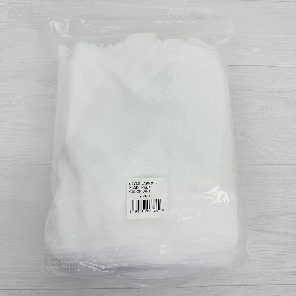 Frank & Eileen Kane Capelet Oversized Hoodie Sweatshirt Size L White Comfort NEW - Picture 15 of 16